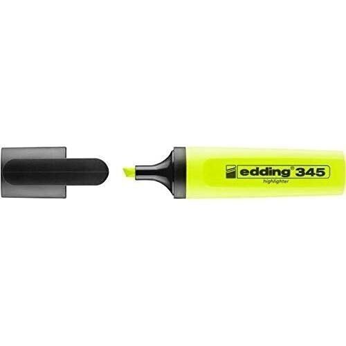 Edding 345 - Surligneur  - Pointe biseautée 2-5 mm - Parfait pour des marquages et des surlignages lumineux de textes et notes