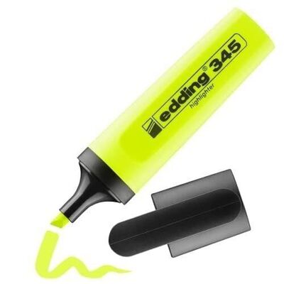 Edding 345 - Highlighter - Blister of 1 - Chisel tip 2-5 mm - Perfect for bright markings and highlighting of texts and notes