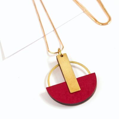 Modern necklace | Long geometric design necklace | Löthar minimalist necklace