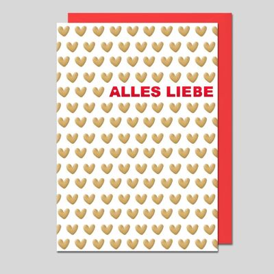 Glückwunschkarte ALLES LIEBE