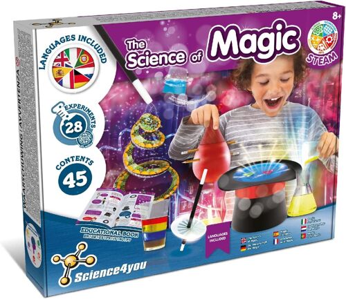 Science4you The Science of Magic - Kids Magic Set for 8 year olds with 28 Magic Tricks for Kids - Magic Set for Kids with Magic Potions and Magic Wands for Kids - Games for Boys and Girls 8+ years old