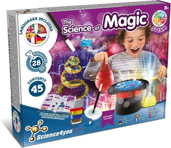 Science4you The Science of Magic - Ensemble de magie pour enfants de 8 ans avec 28 tours de magie pour enfants - Ensemble de magie pour enfants avec potions magiques et baguettes magiques pour enfants - Jeux pour garçons et filles de 8 ans et plus 1