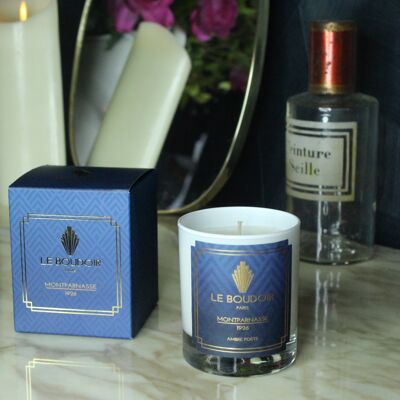 Kerze auf 100 % pflanzlicher Basis – Le Boudoir Paris – Montparnasse Edition – Poet Amber Perfume