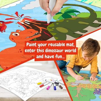 Tapis de coloriage Dinosaures - Jouet éducatif 6