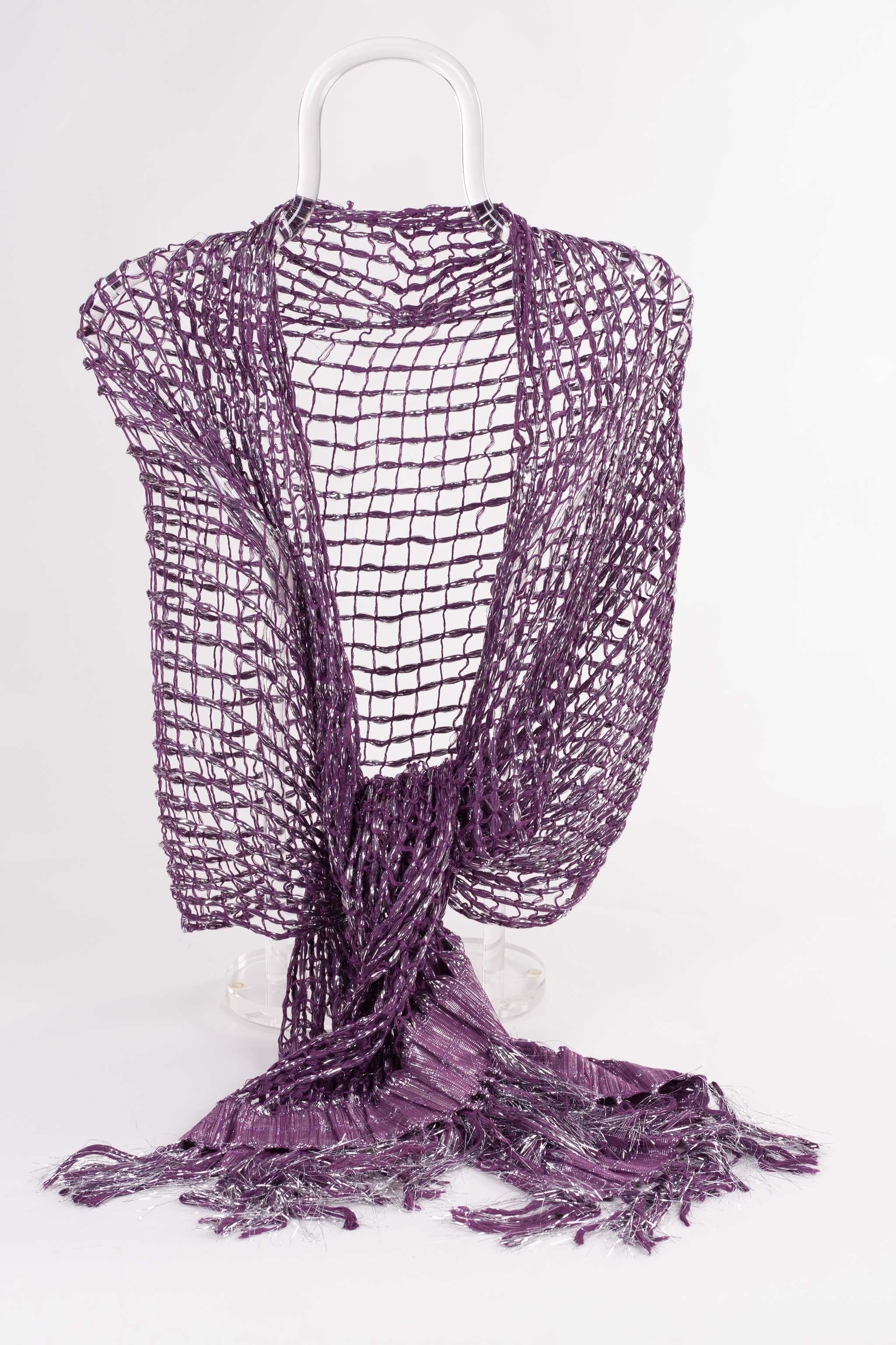 Stola in lurex viola fresco