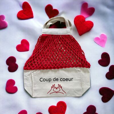 Mesh bag Coup de coeur M red