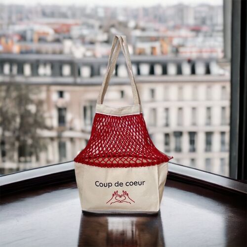 Sac filet Coup de coeur XL rouge