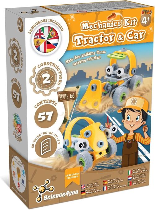 Mechanics Kit for Kids - Tractor & Car