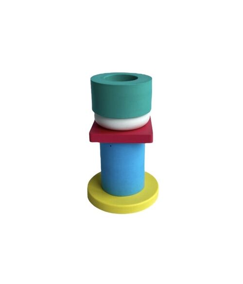 Colourful Sculptural Candle Holder - Tall