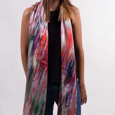 Bedruckter Schal aus Naturseide
