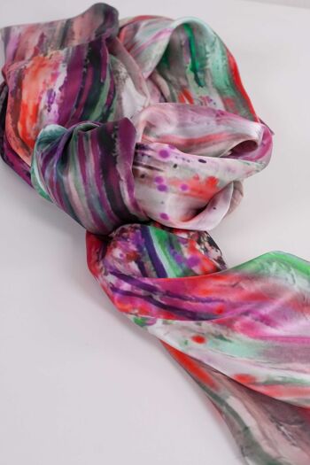 Foulard en soie naturelle imprimée 3