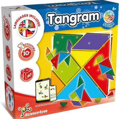 Science4you Tangram for Kids - Puzzles Tangram pour enfants avec 10 défis - Puzzle Montessori pour enfants - Puzzles en carton de qualité - STEM et jouets éducatifs Montessori pour 5 6 7 8+ ans