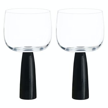 Lot de 2 Verres à Gin Oslo Noir 2