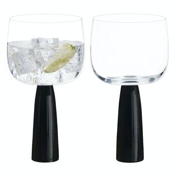 Lot de 2 Verres à Gin Oslo Noir 4