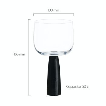 Lot de 2 Verres à Gin Oslo Noir 10