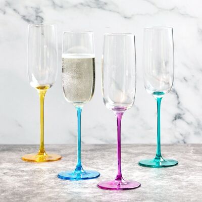 Set of 4 Gala Champagne Flutes