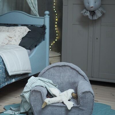 Blueberry grey - soft chair for children