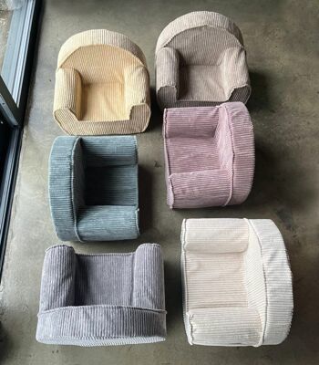 Bleuet gris - fauteuil moelleux pour enfant 3