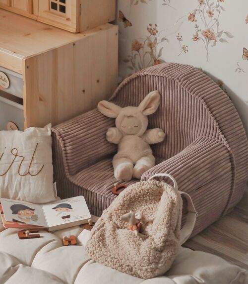 Magenta Grey - soft chair for children