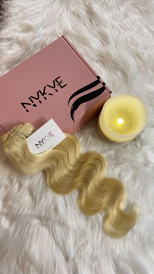 Blonde Wavy Hair with Cat Hairclip