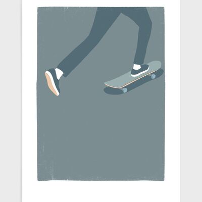 Skateboarder III - A5 - Bleu