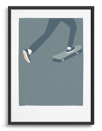 Skateboarder III - A5 - Bleu 2
