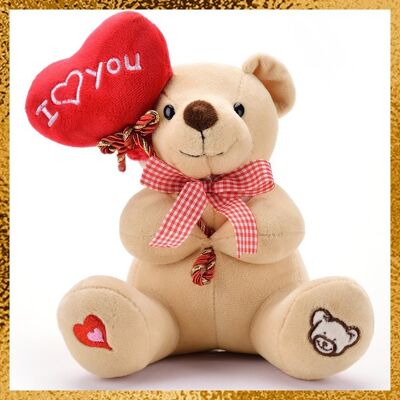 I Love You Teddy Bear - Beige