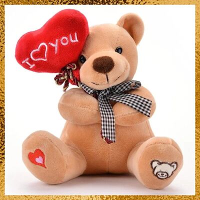 I Love You Teddy Bear - Brown
