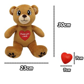 Teddy Bear - Ours en peluche avec message personnalisé - 30cm 4