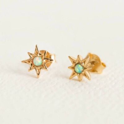 Orecchini Mini Stud Opal Star - Oro