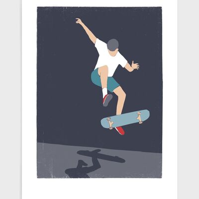 Skateboarder II - A4 - Violet