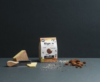 Biscuit anti-gaspi & inclusif salé - Recette FROMAGERE - Emballé (Paquet de 100g)