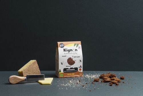 Biscuit anti-gaspi & inclusif salé - Recette FROMAGERE - Emballé (Paquet de 100g)