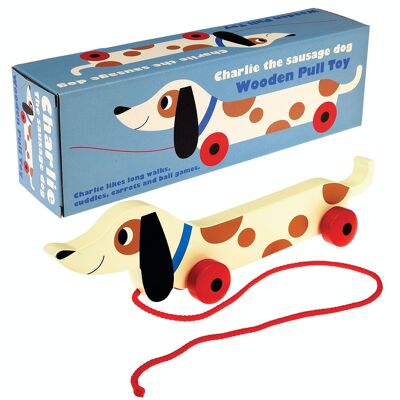 Wooden pull toy - Charlie the Sausage Dog