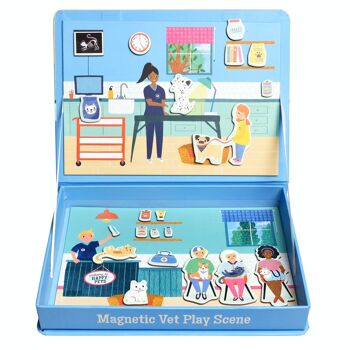 Kit de scène de jeu magnétique vétérinaire 4
