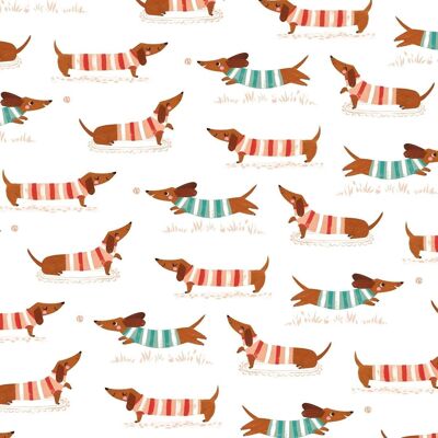 Feuilles de papier cadeau - Sausage Dog