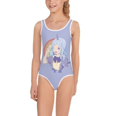Manga Splash Girl's Printed Swimsuit