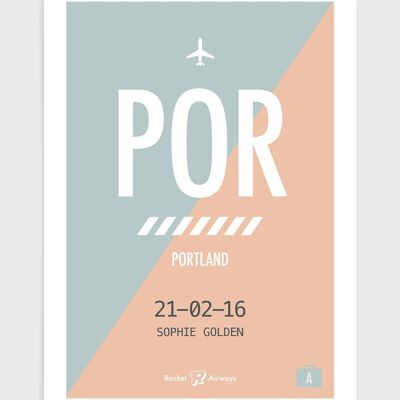 Retro travel destination V - A5 - Peach & Teal