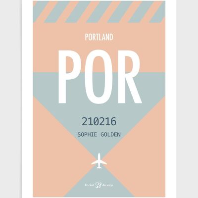 Retro travel destination III - A5 - Peach & Teal