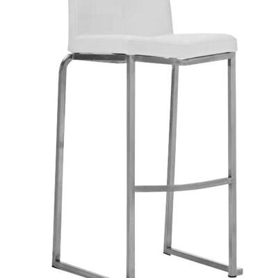 Kansas white bar stool 45x46x100 white artificial leather stainless steel