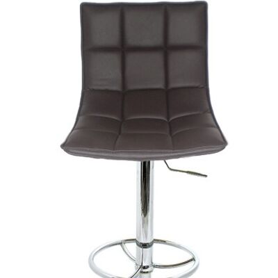 Brown Oslo bar stool 50x44x120 brown faux leather metal