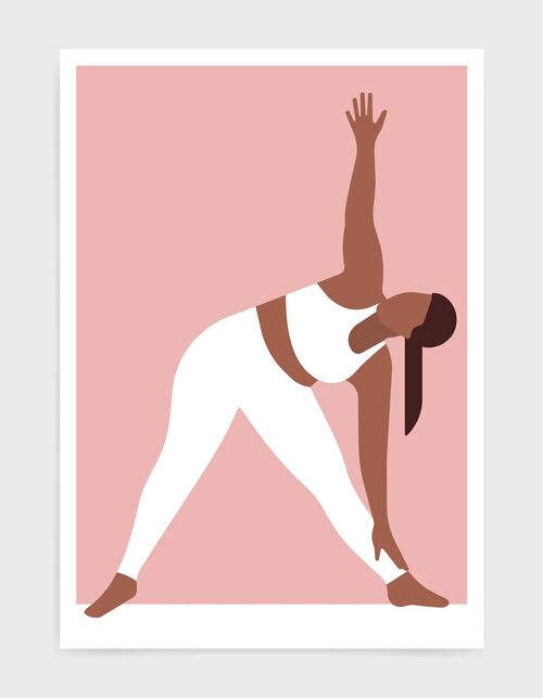 Triangle pose - A5 - Pink