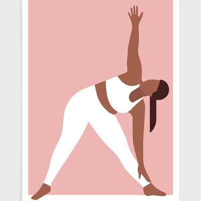 Triangle pose - A3 - Pink