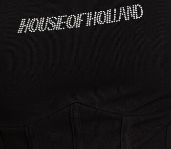 House Of Holland - Crop top corset noir 12