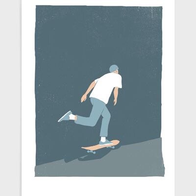 Skateboarder - A5 - Blau