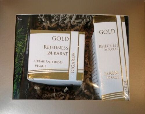 BOX   REJEUNESS 24 Karat Gold Creme (50 ml) + REJEUNESS 24 Karat Gold Gesichtsserum (30 ml)