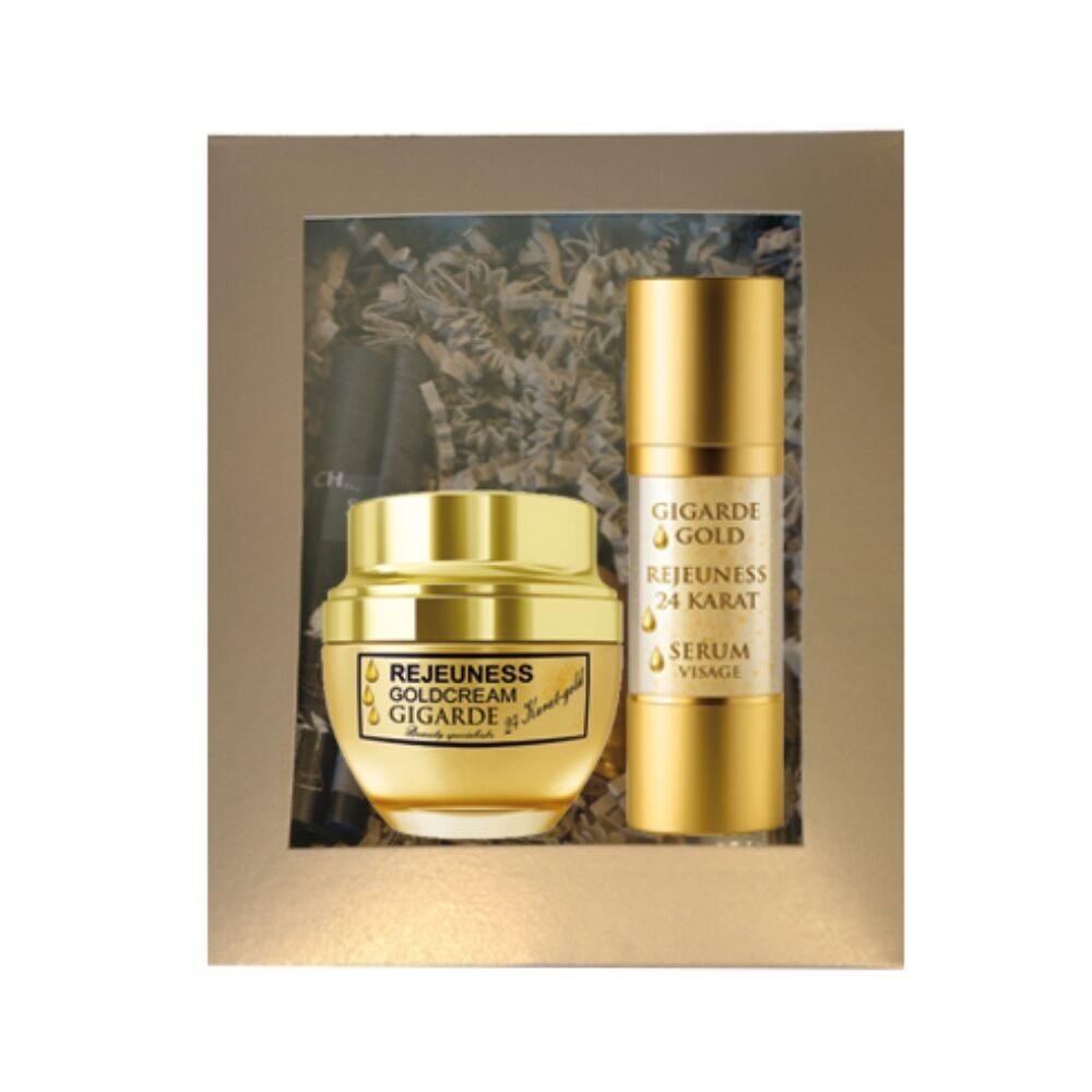 BOX   REJEUNESS 24 Karat Gold Creme (50 ml) + REJEUNESS 24 Karat Gold Gesichtsserum (30 ml)
