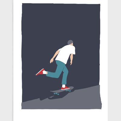 Skateboarder - A5 - Purple