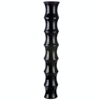 Vase de sol en verre "Bambou" noir