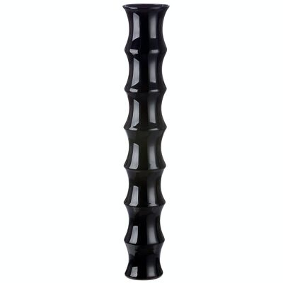 Glas Bodenvase "Bamboo" schwarz